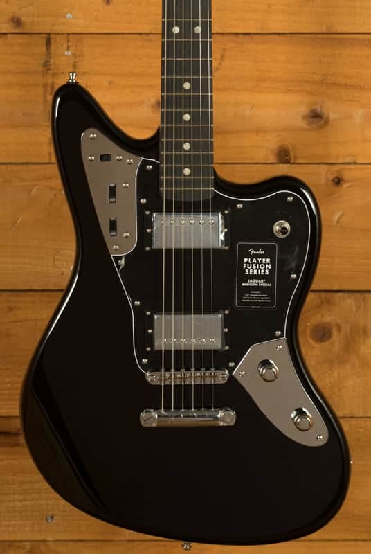 Fender Limited Edition Player Fusion Jaguar Baritone - Ebony - Black