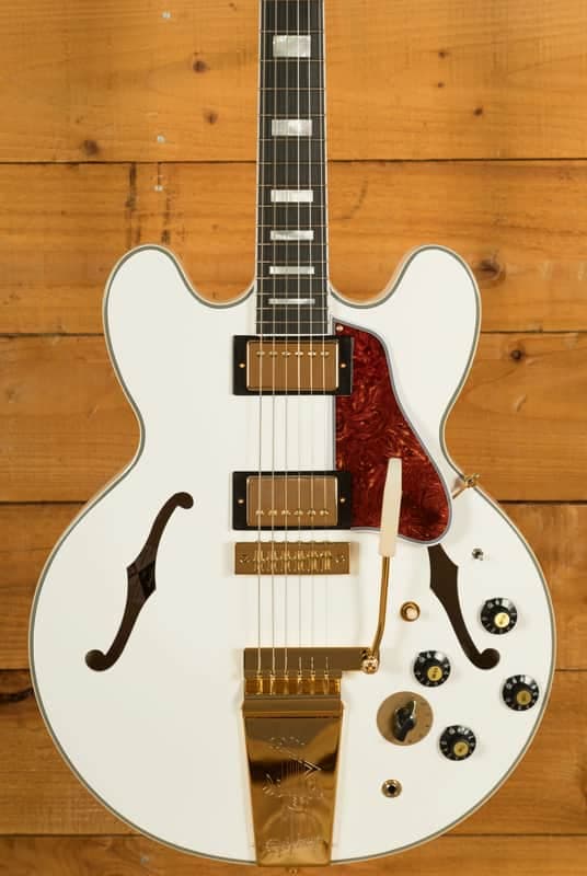 Epiphone IGC Alex Lifeson Signature 1976 ES-355 Reissue - Ebony - Alpine White