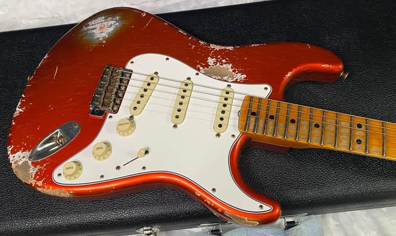 NEW! Fender Custom Shop Special Run '69 Stratocaster Heavy Relic - Handwound P/U's - Aged Candy Tangerine - Reverse Headstock - 8lbs - Authorized Dealer - SUPER RARE! G07474