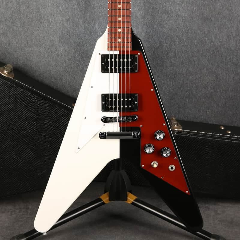 Gibson USA Rudolf Schenker Flying V - 2013 - Black & White - 2nd Hand