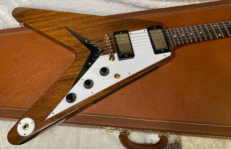 NEW! Gibson Custom 1958 Mahogany Flying V Reissue Electric Guitar - Antique Natural, VOS - WOW - Authorized Dealer - Only 6.3lbs! - G07168