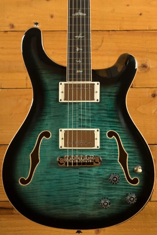 PRS SE Hollowbody II Piezo - Peacock Blue Burst