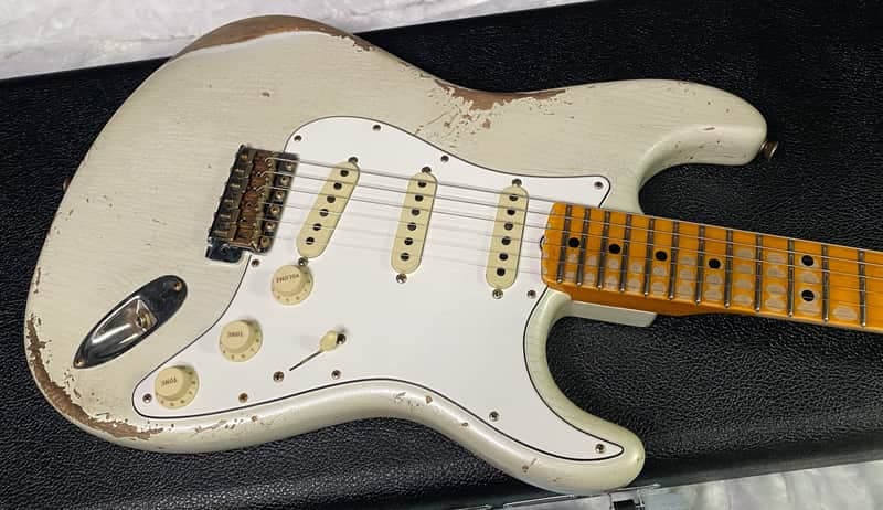 NEW! Fender Custom Shop Special Run '69 Stratocaster Heavy Relic - Handwound P/U's - Aged Frost White Pearl - Reverse Headstock - 8.2lbs - Authorized Dealer - SUPER RARE! G07468
