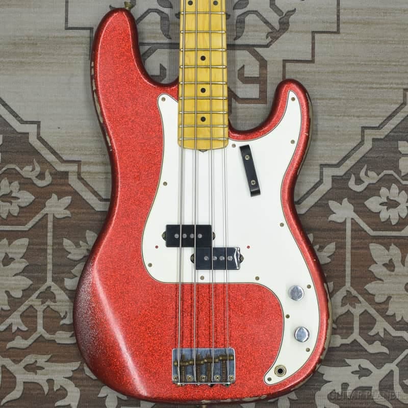 Fender Custom Shop Masterbuilt 59 Precision Bass Heavy Relic 2021 - Red Sparkle