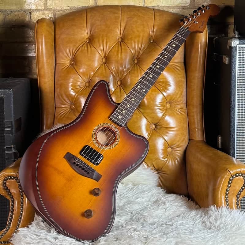 2025 Fender Acoustasonic Standard Jazzmaster Honey Burst Acoustic Electric Offset Guitar!