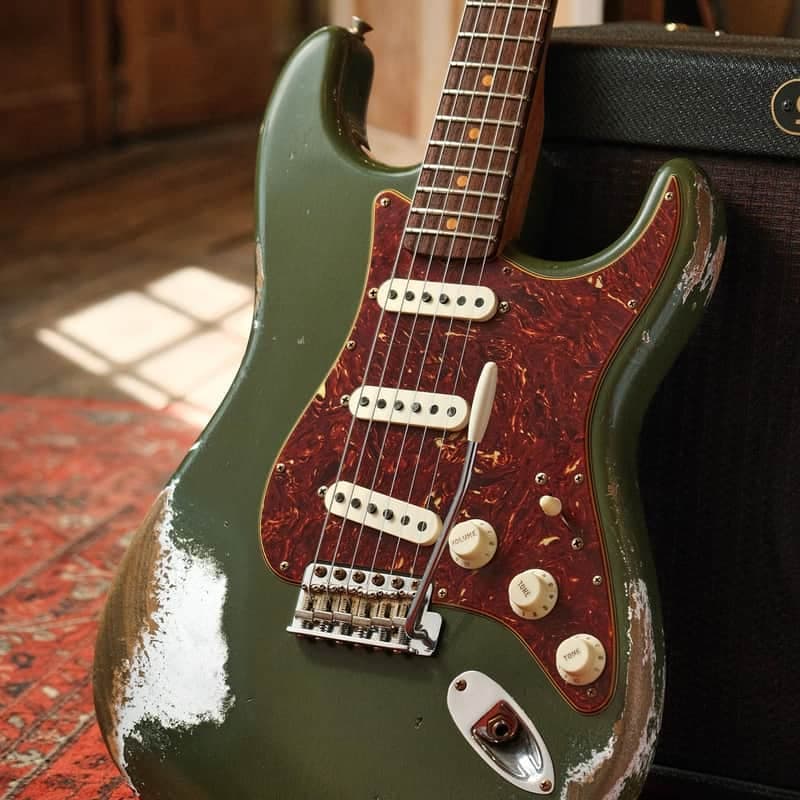 Fender Custom Shop Roasted 1960 Stratocaster Heavy Relic Aged Olive Green #CZ583004
