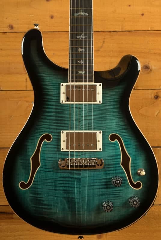 PRS SE Hollowbody II Piezo - Peacock Blue Burst