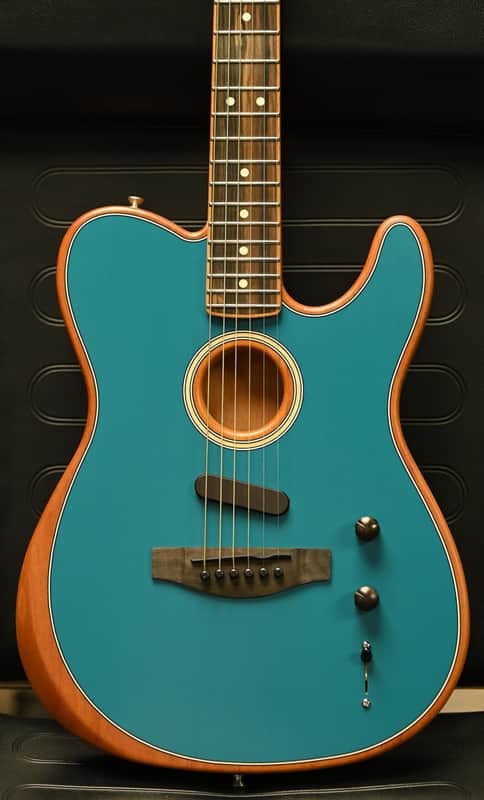 Fender Limited Edition American Acoustasonic® Telecaster®, Channel-Bound Neck - Ocean Turquiose