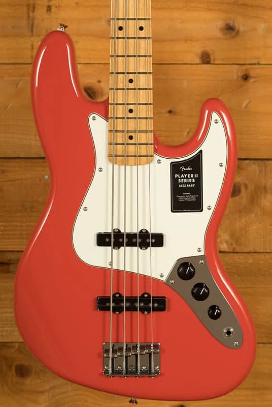 Fender Player II Jazz Bass - Maple - Coral Red