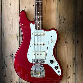 2013 Fender Pawn Shop bass VI Candy Apple Red & GigBag