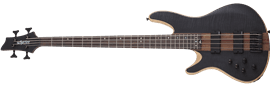 Schecter DIAMOND SERIES Charles Berthoud CB-4LH See Thru Black Satin Left Handed 4-String Electric Bass Guitar