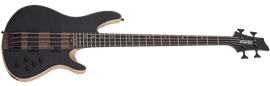 Schecter DIAMOND SERIES Charles Berthoud CB-4 See Thru Black Satin 4-String Electric Bass Guitar