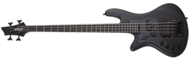 Schecter DIAMOND SERIES Stiletto-4 Stealth Pro Satin Black Left Handed 4-String Electric Bass Guitar