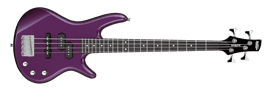 Ibanez MIKRO GSRM20 Metallic Purple 28.6 Inch Short Scale 4-String Electric Bass Guitar
