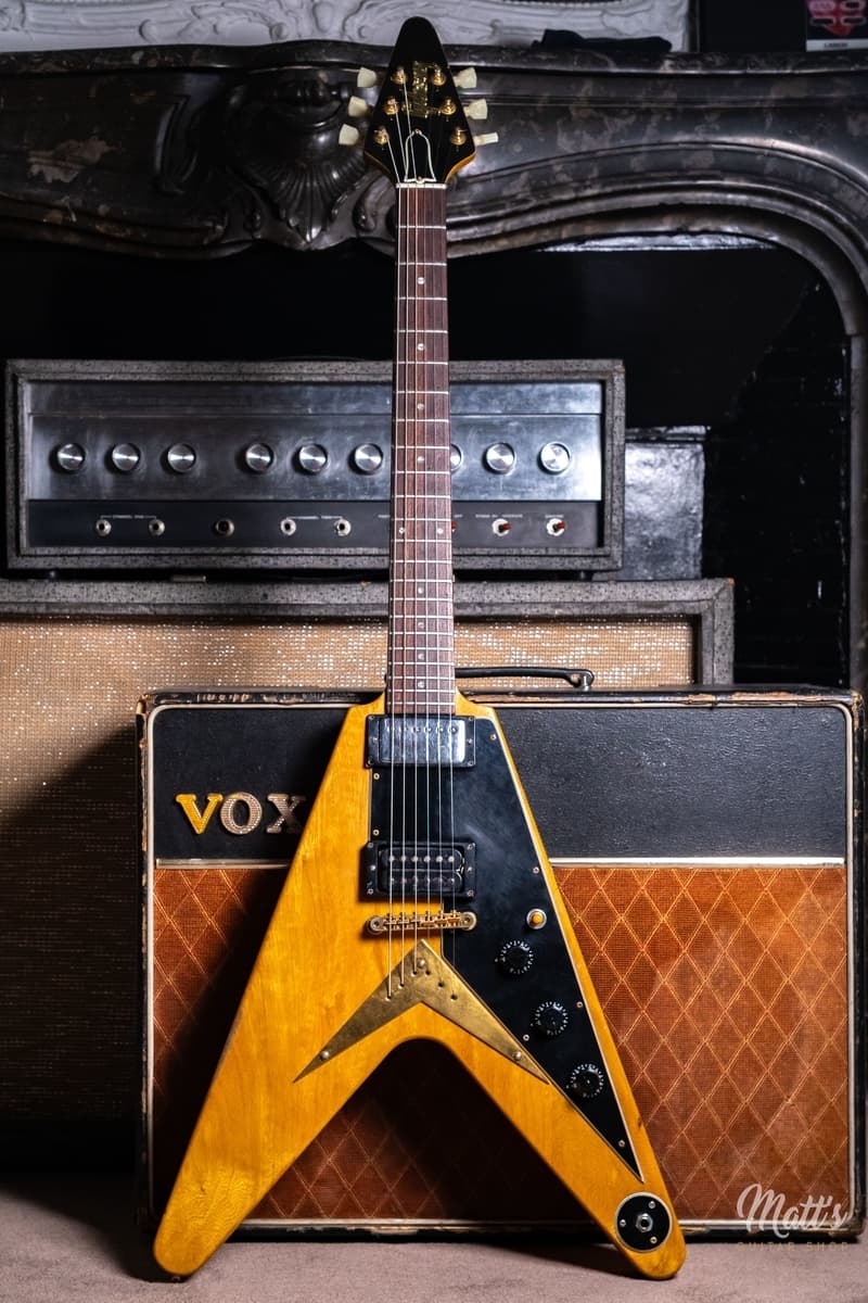 Gibson Flying V Korina Reissue 1984 - with 1968 Gibson T Top pick-ups