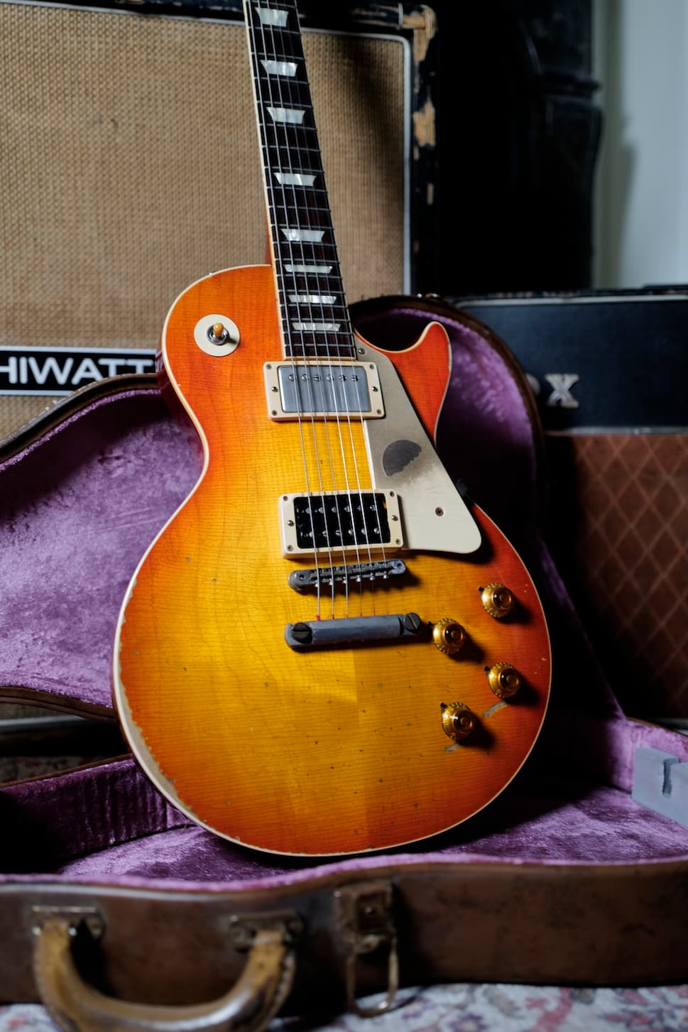 Gibson Les Paul Standard Slash First Burst 58 Reissue Aged and Signed