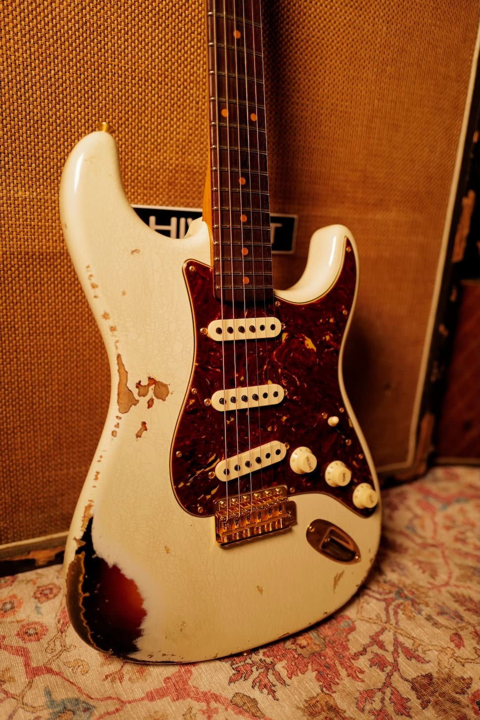Fender Stratocaster Custom Shop Super Heavy Relic Sunburst Overspray Olympic White